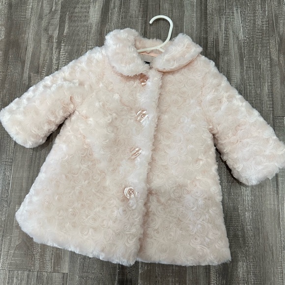 Baby girls Calvin Klein Jeans pale pink coat- 6-9 months - Picture 4 of 9